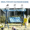 thumbnail image 4 of Outsunny 2-Seat Kids Swing Chair Outdoor with Adjustable Canopy, Blue, 4 of 10