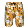 thumbnail image 4 of Naloa White Floral and Butterflies Men's Beach Shorts, Surfing shorts, Swim trunks, Quick Dry Swim Trunks for Surfing Beach Fun - X-Large, 4 of 9