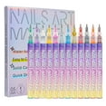 thumbnail image 3 of 12 Colors Nail Art Markers for Kids, Quick Dry Graffiti nail art pens for painting nails, Ultra Thin Curve Diy Nail Doodle Pens (12 Colors-A), 3 of 7