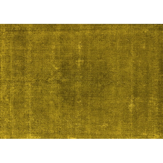 Ahgly Company Indoor Rectangle Oriental Yellow Industrial Area Rugs, 5' x 8'