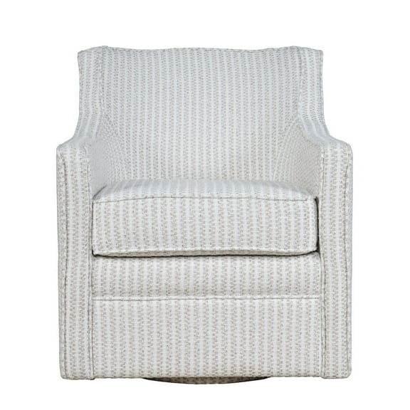 Jofran Barrett Crux Transitional Modern Textured Upholstery Swivel Accent Armchair