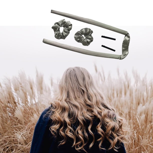 Rizadores de Cabello Sin Calor Diadema con Varilla Macarena Gris