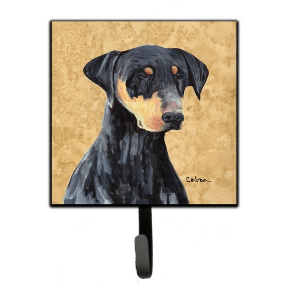 Carolines Treasures SC9126SH4 Doberman Wipe your Paws Leash or Key Holder Single Hook multicolor