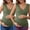 2 Pack Green, variant on Women's Nursing Tank Wrap V-Neck Ruched Breastfeeding Tops XXL Black & Blue