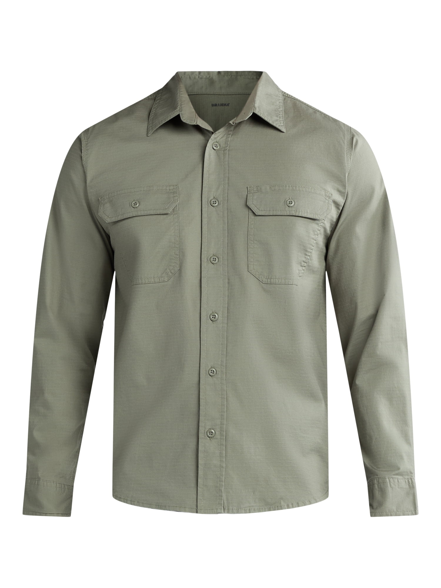 Brahma Men's Ripstop Work Shirt with Long Sleeves, Sizes S-5XL