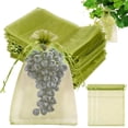 thumbnail image 1 of 100 Pcs Sacs de Protection pour Fruits en Organza à Mailles Fines avec Cordon de Serrage, Sacs de Jardin en Filet Respirants et Réutilisables, 1 of 11
