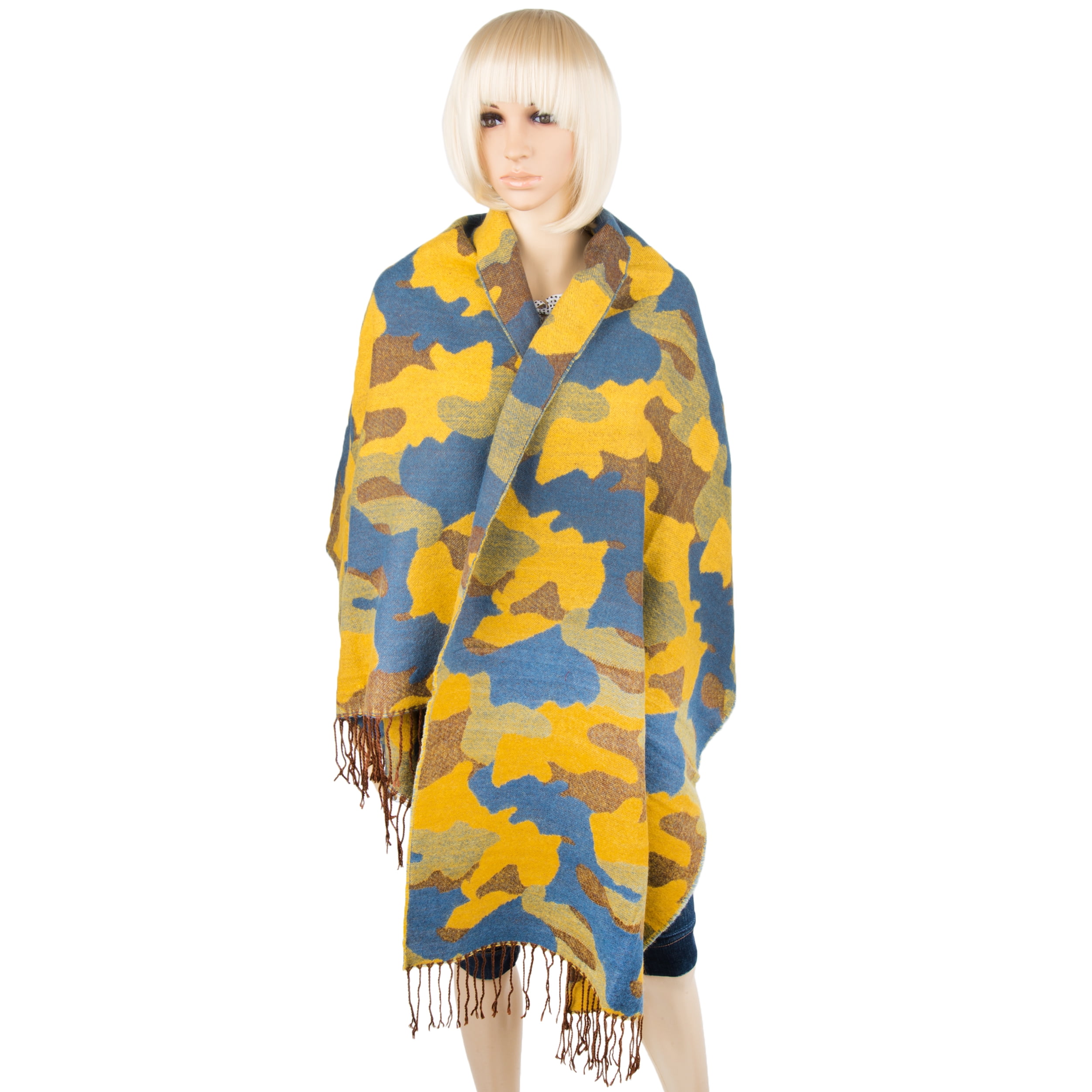 Women's Adult Warm Woolen Weave Sleeve Edge Scarf Wrap Series