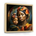 thumbnail image 2 of Designart "Mother and Child Bond in Orange African Scene I" People Framed Wall Art - International Orange African Art Hallway Framed Wall Art Decor, 2 of 6