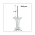 thumbnail image 4 of Universal UNV31306 3/8 in. Plastic Push Pins - Clear (400/Pack), 4 of 6