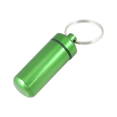 Split Ring Green Aluminum Pill Nut Box Cache Container (Best Way To Split A Pill)