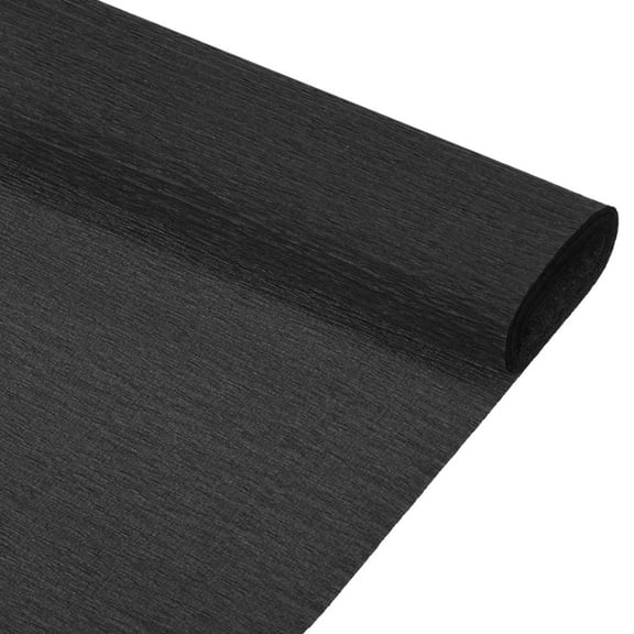 Crepe Paper Roll 7.5ft Long 20 Inch Wide for Wedding Decoration,Black 2pcs