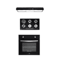 thumbnail image 1 of Combo DISA HOME Parrilla a Gas 6 Quemadores Cristal Templado, Campana Extractora de Pared Negro Mate Disa Home 40-11-0-014, 1 of 8