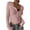 Pink, variant on BLCHUNen Sweatshirts for Women Cropped Ribbed Knitted Full Zip up Hooded Drawstring Casual Lightweight Fall Long Sleeve Shirts