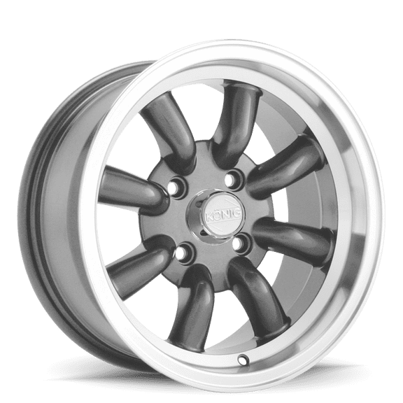 Konig 35A Rewind 15x7 4x114.3 00et Graphite With Machined Lip Wheel