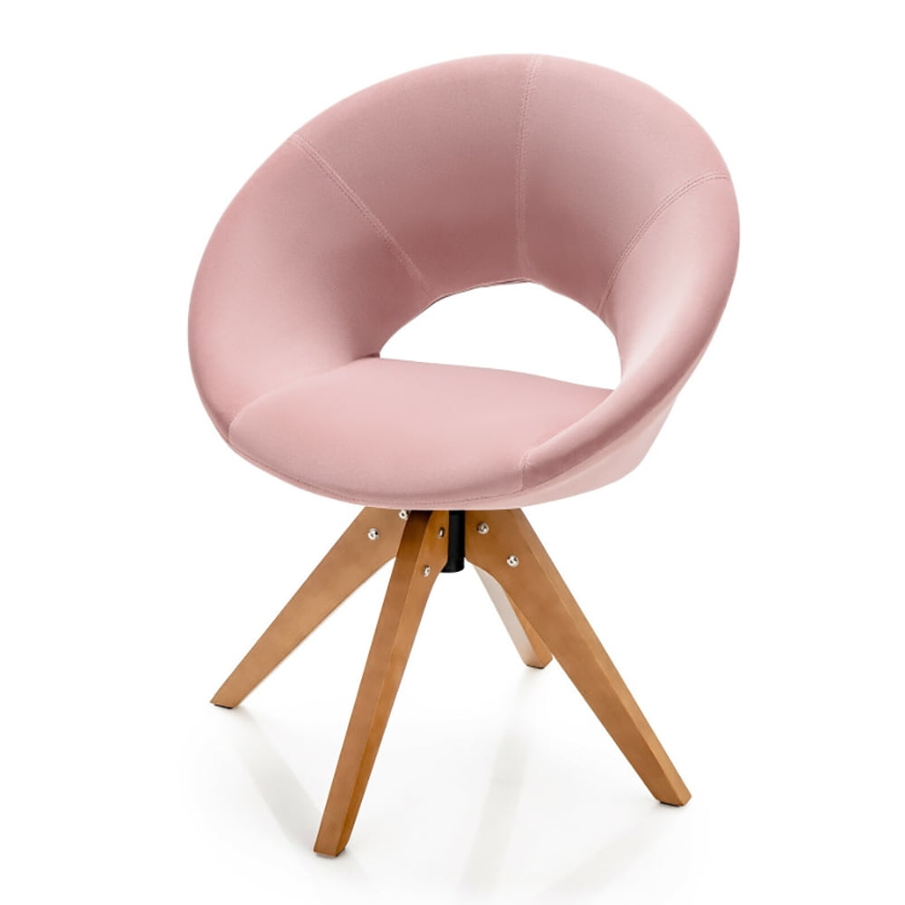 Finihen Swivel Accent Chair, Swivel Chair with Oversized Upholstered Seat, for Home, Office, Pink
