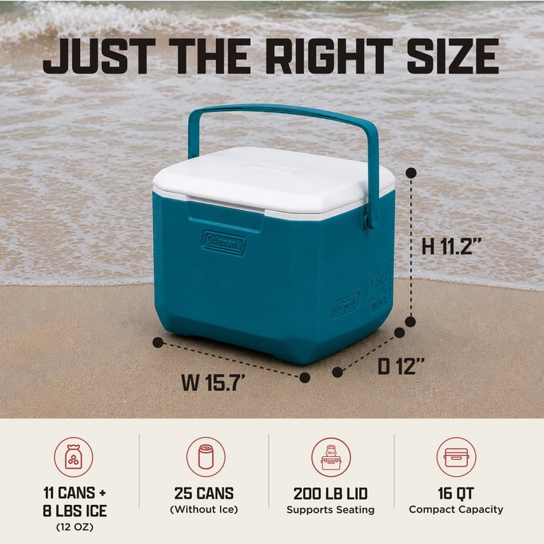 Coleman, Chiller 16-Quart Portable Hard Cooler, 11 Can, Blue