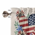 thumbnail image 5 of nqOlkjepod 4th of July Farmhouse Short Window Curtain Valances, Red Striped Red Love Heart Navy Independence Day Rod Pocket Kitchen Valances for Living Room Bedroom Bathroom Cafe, 42" x 12", 5 of 8