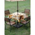 thumbnail image 3 of Outdoor Tablecloth with Umbrella Hole and Zipper, Thanksgiving Squirrel Square Table Cloth 54x54 Inch Waterproof Tablecloth, Fall Pumpkins Sunflower Brown Plaid Picnic Table Cover for Patio Camping, 3 of 7