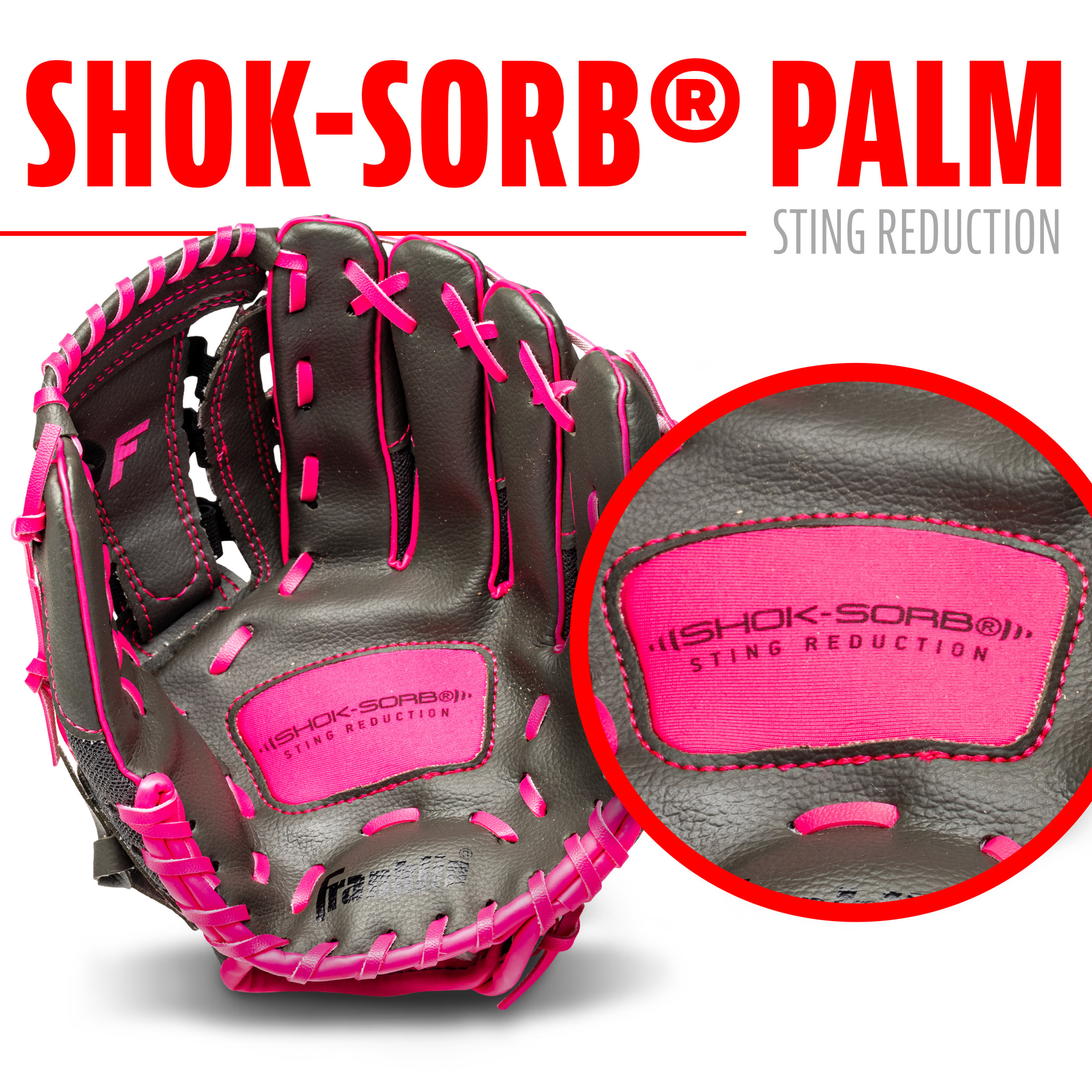 Franklin Sports Shok-Sorb Kids Teeball Glove, 10.5in photo 6