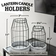 thumbnail image 5 of Rustic Farmhouse Lantern Decor Set of 2 - Stylish Decorative Lanterns for Your Living Room, Fireplace Mantle or Kitchen Dining Table - Modern Upscale Beauty for Your Entire Home, 5 of 8