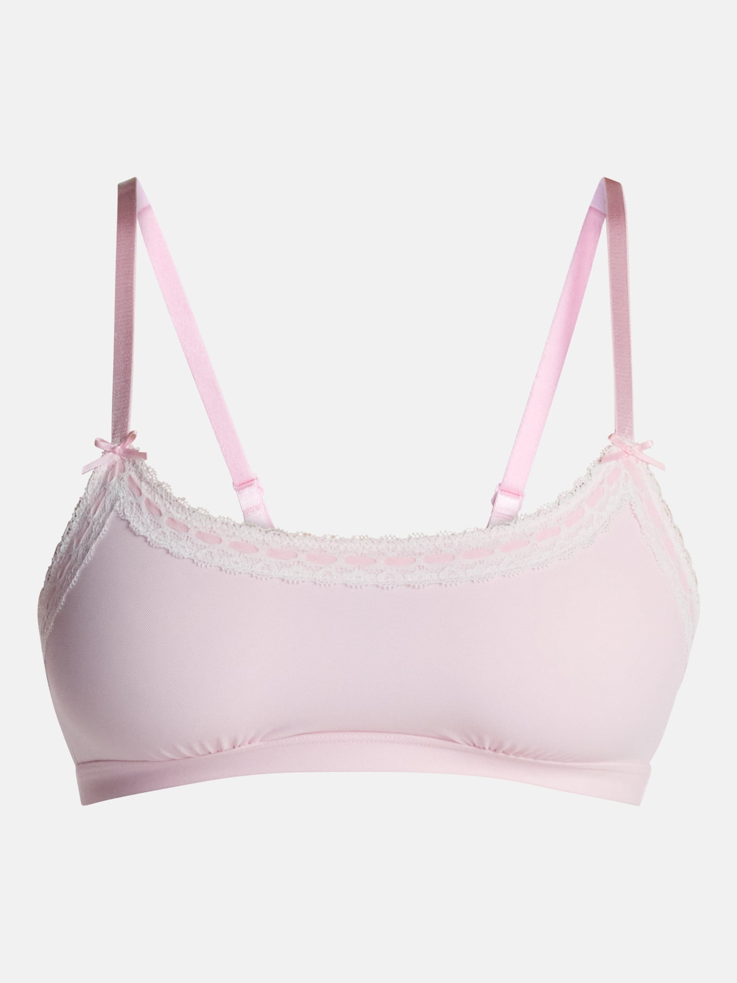 No Boundaries Beaded Lace Scoop Bralette, Women's XS-3XL