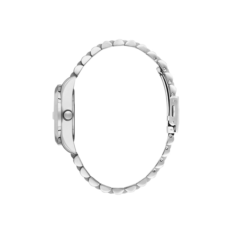 Women\'s Silver White Small Round Dial with Stainless Steel Bracelet Watchband BELL & MORE Women main image 2