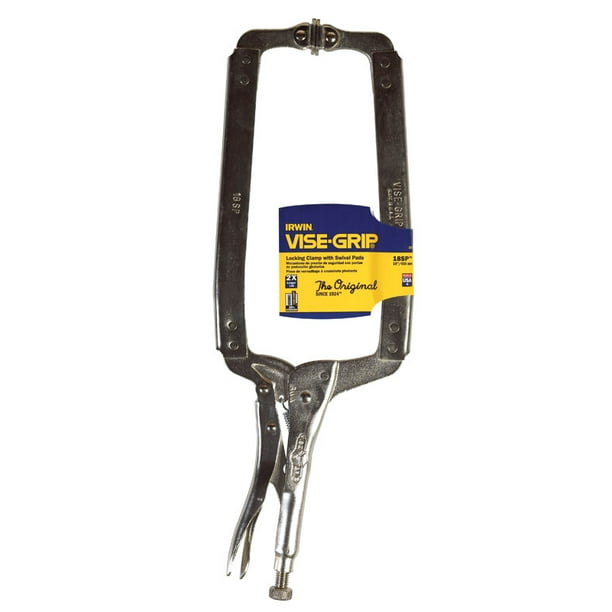 Irwin ViseGrip 8 in. x 91/2 in. D Steel Locking CClamp with Swivel