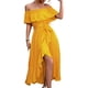 thumbnail image 3 of Vestido De Una Pieza Vestido De Verano Moda Vestido De Una Pieza Vestido Con Hombros Descubiertos Con Dobladillo Con Volantes Irregulares Patrón De Puntos Para Mujer Chica ANGGREK Otros, 3 of 5