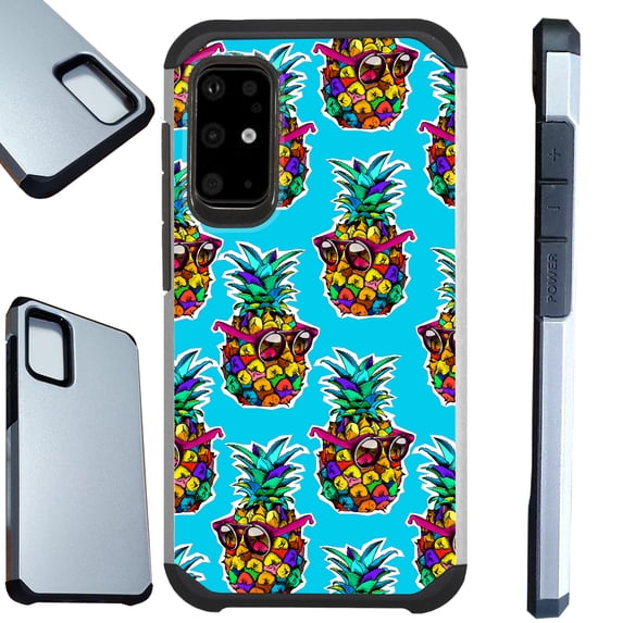 WORLD ACC Fusion Phone Case Compatible with Samsung Galaxy Note 20 Ultra Hybrid TPU Phone Cover (Cool Pineapple Blue)