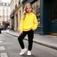 thumbnail image 2 of Toddler Girls' Outfits Kids Long Sleeve Hoodie Sweatshirt Pants Casual Solid Outfit For Big Sweatsuits 9-10 Years, 2 of 4