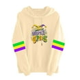 thumbnail image 3 of Zedker Mardi Gras Hoodies for Women Striped 2026 Carnival Top Long Sleeve Casual Holiday Sweatshirt Loose Spring Travel Party Pullover Tops, 3 of 4