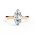 thumbnail image 2 of IGI Certified Lab Grown Diamond Engagement Ring | Center 12x6mm Marquise Cut Solitaire Halo Stackable Promise Rings For Women In 14k Solid Rose Gold | F-G, VS-SI Quality (1.60 Ctw) Ring Size-8.5, 2 of 7