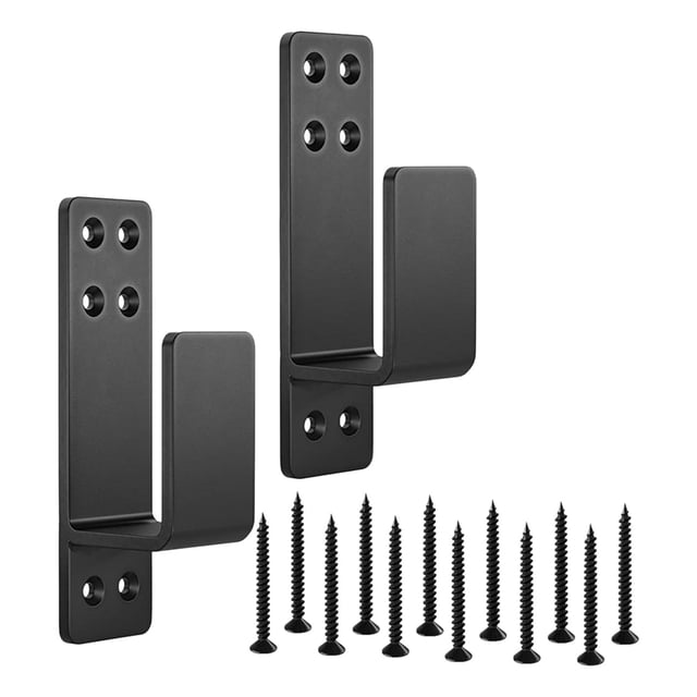 Soportes de barrera para puerta perfecl soporte de barra de Seguridad de puertas 2x4 Negro