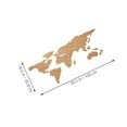 thumbnail image 2 of OUNONA 1 Set World Map Corkboard Message Bulletin Board Wooden Diy Self Adhesive Map Decorative Pin Board For Travel Office School Background Decoration, 2 of 8