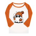 thumbnail image 4 of Ruyang Cute Ghost Pumpkin T Shirt for Girls 3/4 Sleeve Raglan Sweatshirt Kids Breathable Casual Tops Toddler Fall Halloween Blouses, 4 of 5