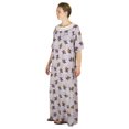 thumbnail image 5 of Sakkas Maha Soft Womens Short Sleeve Nightgown Sleep Dress Breathable No Bunch Up - Mocha-plaid - XL, 5 of 5