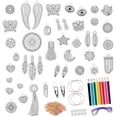 thumbnail image 2 of Shrinky Dinks Jewelry Set for Kids - Bundle 68 Piece Jewelry Kit of Beads, Elastic String and Earring Hoops, More | Shrinky Dinks Jewels for Girls, 2 of 5