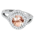thumbnail image 2 of Mauli Jewels Rings for Women 1.60 Carat Diamond And Moragnite Ring 4-prong 14k White Gold, 2 of 6
