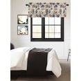 thumbnail image 3 of Kitchen Valances for Window, Spring Summer Blossom Flower Light Filtering Rod Pocket Valance Curtain, Retro Blue White Red Floral Short Curtains Window Topper for Bedroom Bathroom Living Room 42x18in, 3 of 9
