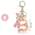 thumbnail image 2 of Fashion 26-letter Key Chain Pendant Butterflys Tassel Key Chain Elegant Fashion Multi-functional Use, 2 of 5