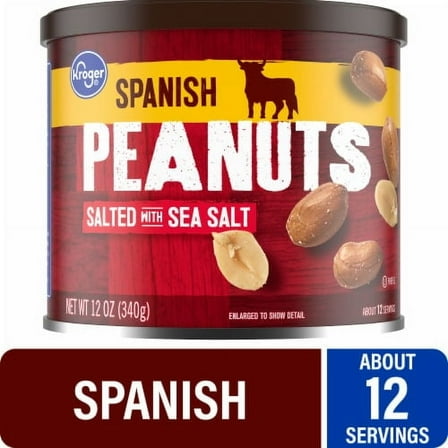 Pack of 2 - KR Spanish Salted Peanuts 12 oz