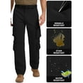 thumbnail image 5 of liyiyiyia Mens Cargo Pants Ripstop Water Resistant Breathable Hiking Pants with 8 Pockets, 5 of 7