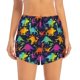 thumbnail image 2 of Balery Colorful Dinosaur Pantalones cortos deportivos para mujer con forro y dos bolsillos, elásticos, para entrenamiento, gimnasio, yoga-Medium, 2 of 7