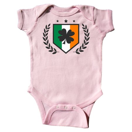 

Inktastic St Patricks Day Irish Flag Shield and Shamrock Gift Baby Boy or Baby Girl Bodysuit