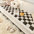 thumbnail image 3 of Funny Fuzzy Couch Cover Cream-Coloured Plaid Magic Sofa Protective Cover Anti-slip Pet Mat Bed Couch Cover Pet Blankets For Dogs Cats, 3 of 8