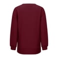 thumbnail image 1 of NINGMENG Hauts pour Femmes Couleur Unie Col Rond Manches Longues Tricotés Légers Chandail Tee-Shirts Usage Quotidien, Rouge, TP, 1 of 8