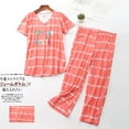 thumbnail image 4 of Pyjamas d'Été pour Femmes Manches Courtes plus Graisse Fine Ensemble de Vêtements de Maison pour Femmes Adorable et Frais, 4 of 5
