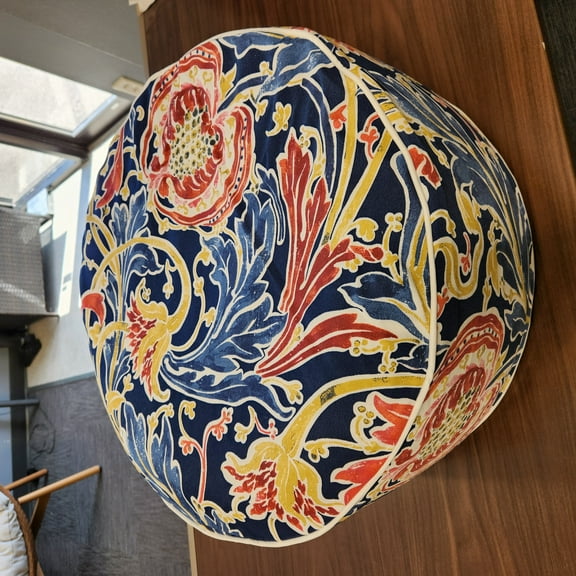 Indoor/outdoor Inflatable Stool Ottoman-Meridian Blue