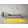 thumbnail image 3 of Ahgly Company Machine Washable Indoor Square Oriental Yellow Traditional Area Rugs, 3' Square, 3 of 4
