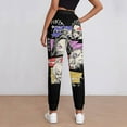 thumbnail image 2 of Demon Slayer Women's Jogger Track Pants Print Drawstring Lounge Sweatpants Casual Trousers for Yoga, Workout L, 2 of 7